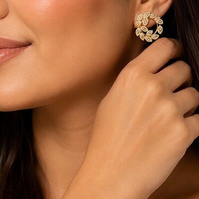 FotoBrinco Folhas Cravejadas com Zircônias
