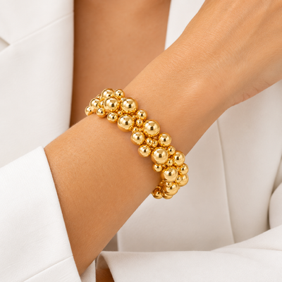 Foto Bracelete Esferas em Dourado