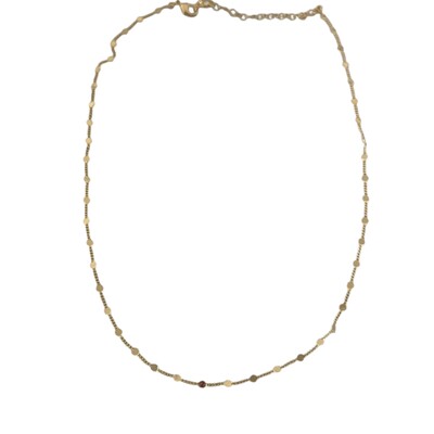 Foto Colar Chapinha Oval Lisa em Dourado