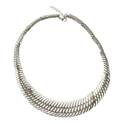 Foto Colar Aro Filetes Lisos em Ródio