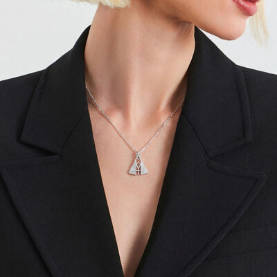 FotoColar N Sra Aparecida com Zircônias em Prata 925