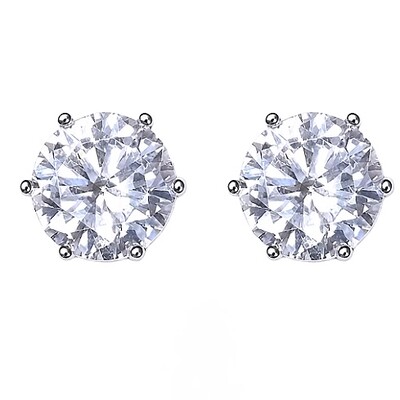 Foto Brinco Solitário Moissanite 7 CT – Prata 925