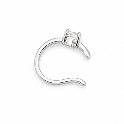 FotoPiercing Fake Moissanite 4MM 0,3CT na Prata 925