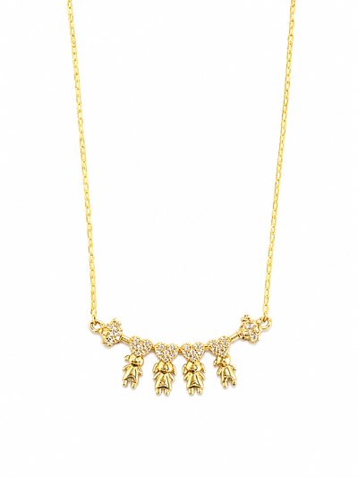 Foto Colar Canga com Filho em Dourado