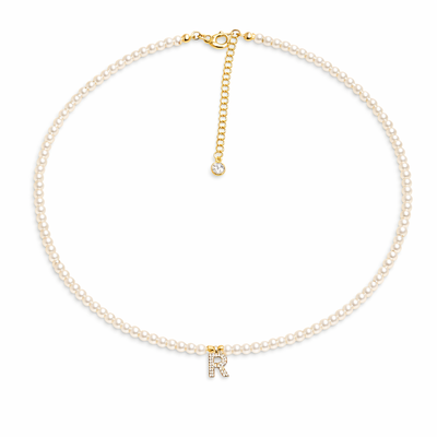 Foto Colar Perolinhas com Letra