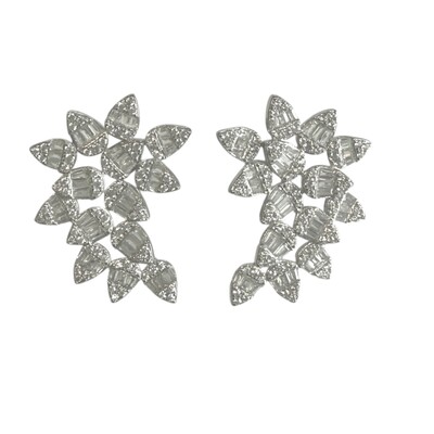 Foto Brinco Earcuff Gotas de Zircônias em Prata 925