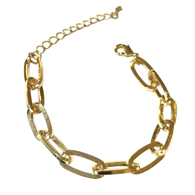 Foto Pulseira Elos Cartier Largo em Dourado