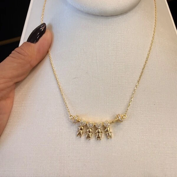 Colar Canga com Filho em Dourado