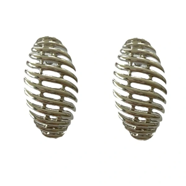 Brinco Filetes Lisos em Ródio