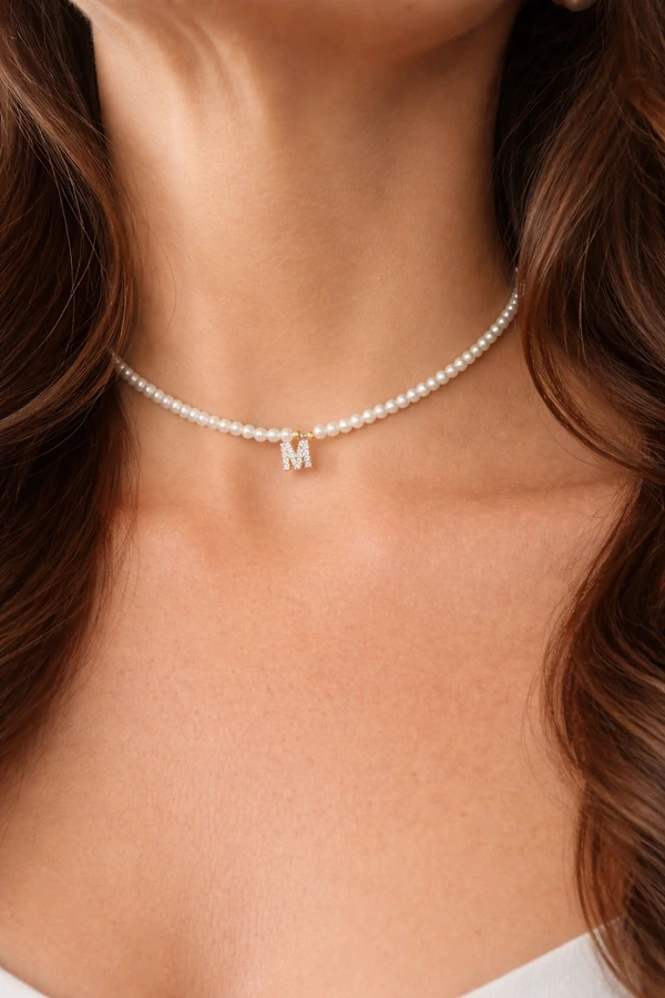 Colar Perolinhas com Letra