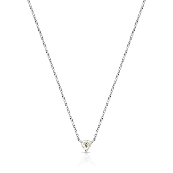 Colar Coração Moissanite 5mm 0,5CT em Prata 925