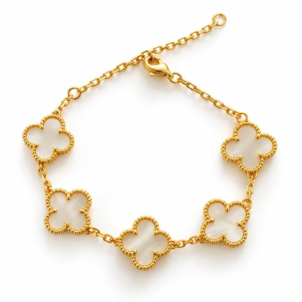 Pulseira Trevos em Dourado