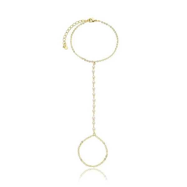 Pulseira Hand Strep De Perolinhas