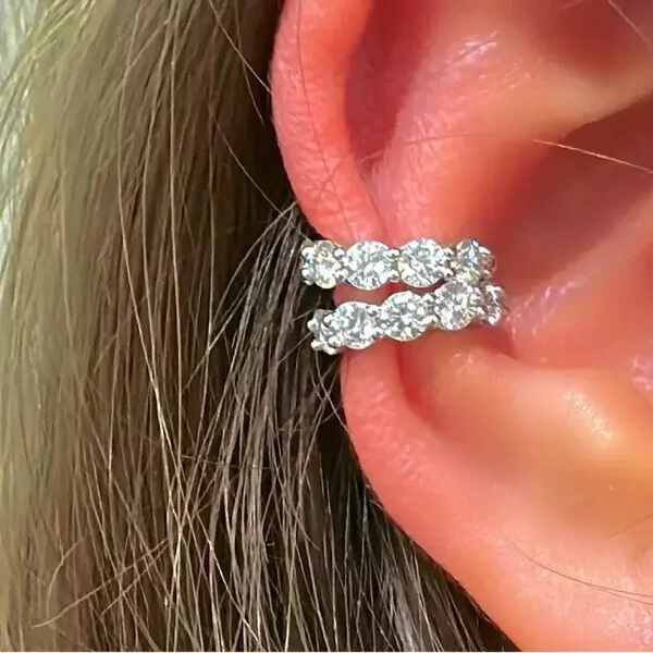 Piercing Fake Moissanite em Prata 925