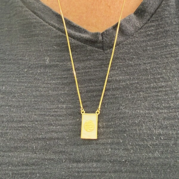 Escapulário Fé e Cruz em Dourado