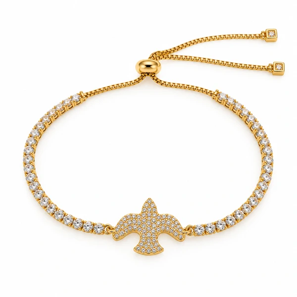 Pulseira Shamballa riviera com Medalhas em Dourado