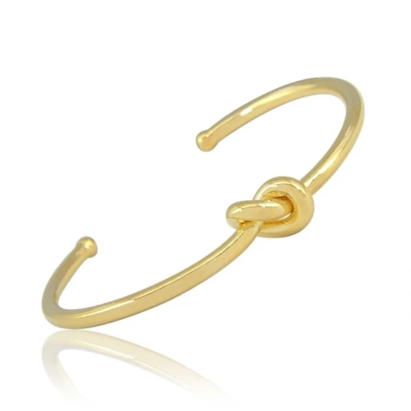 Pulseira Bracelete Nó em Dourado