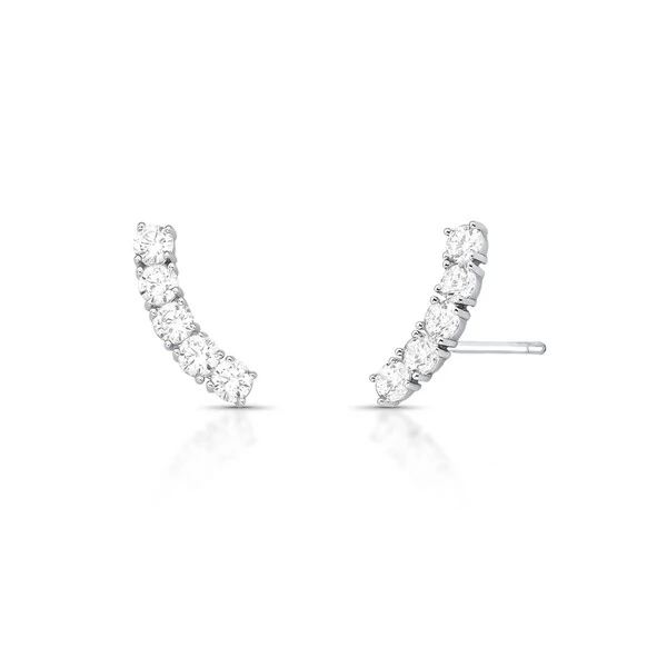 Brinco Earcuff 5 Zircônias em Ródio
