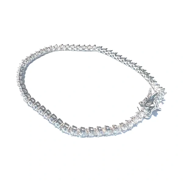 Pulseira Riviera 3 Pontas Delicada em Prata 925