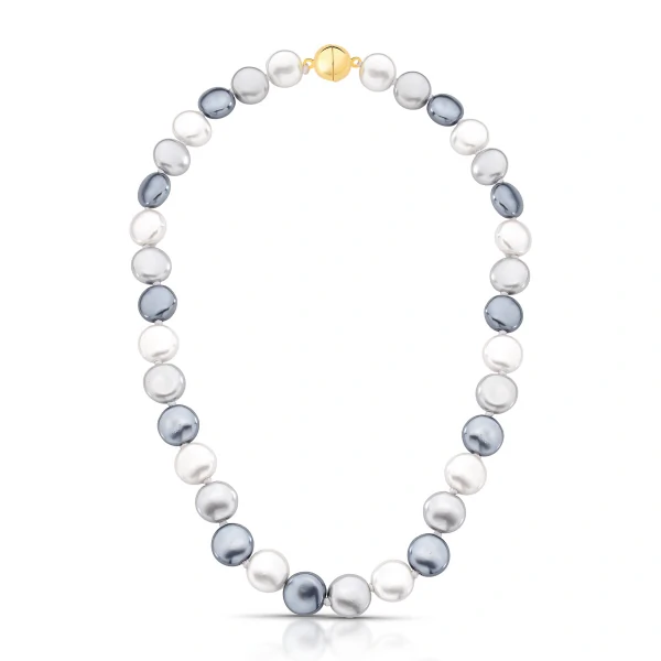 Colar Pérola Shell Achatada