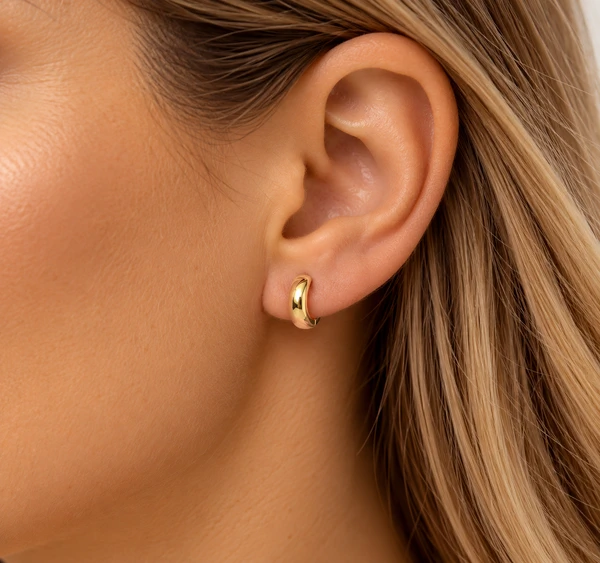 Brinco Argolinha Lisa em Dourado