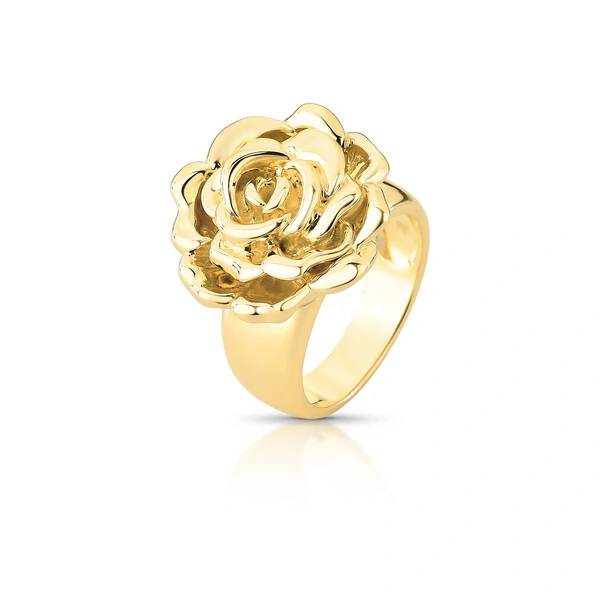 Anel Flor em Dourado