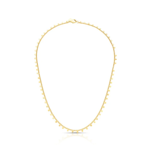 Colar Medalhinhas Penduradas em Dourado