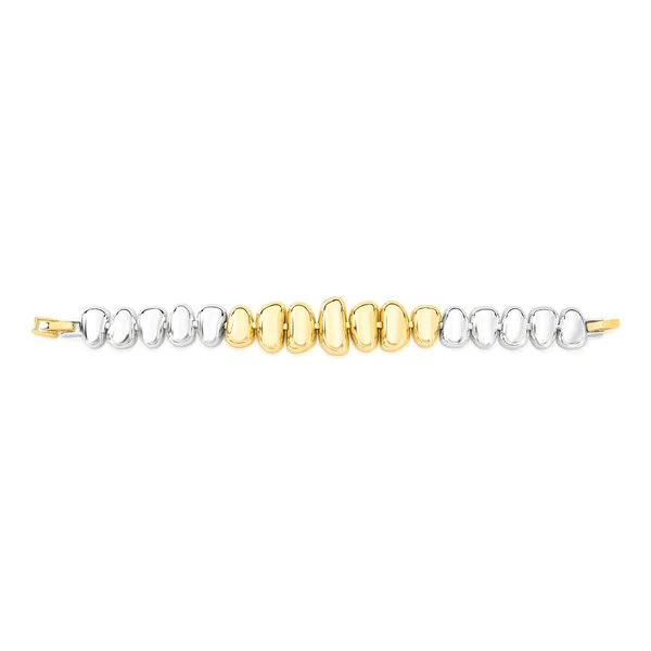 Pulseira Gomos Dourados e Rodio