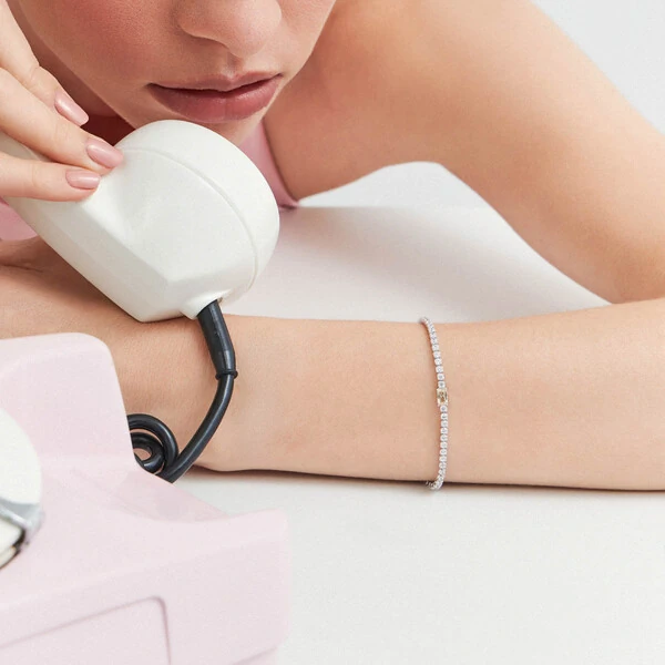 Pulseira Riviera com Zircônias e Citrino Retangular em Prata 925