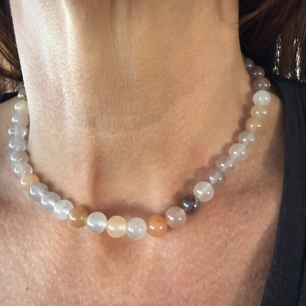 Colar Quartzo Leitoso Natural