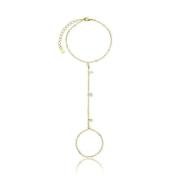 Strap Hand com Cristais em Dourado