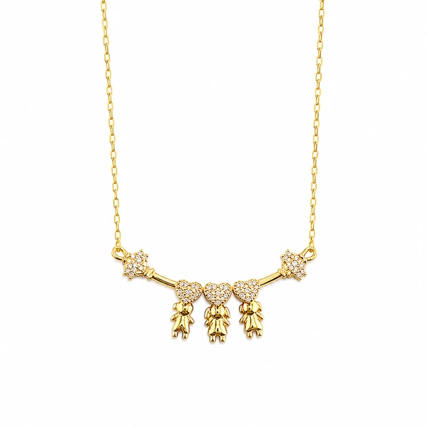 Colar Canga com Filho em Dourado