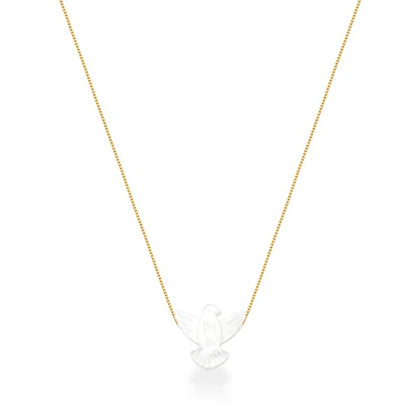 Colar Espírito Santo Madrepérola em Dourado