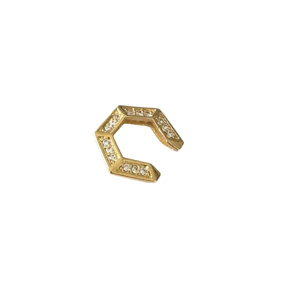 Piercing Fake Sextavado Cravejado