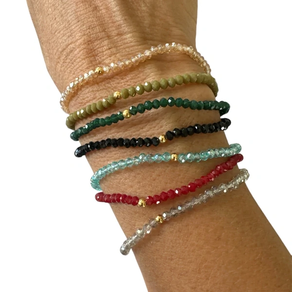Pulseira Cristal Colors em Dourado