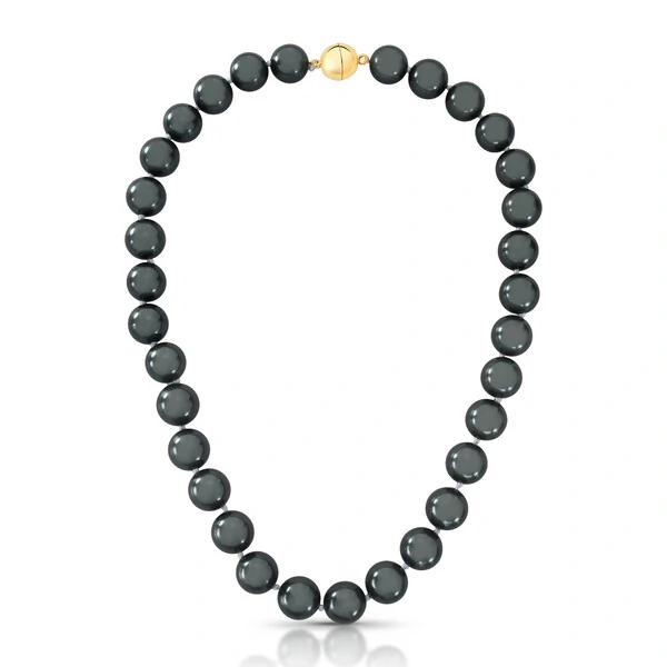 Colar Pérola Shell Cinza