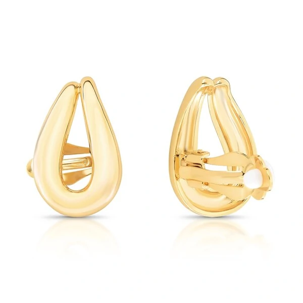 Brinco Pressão Gota Vazada em Dourado