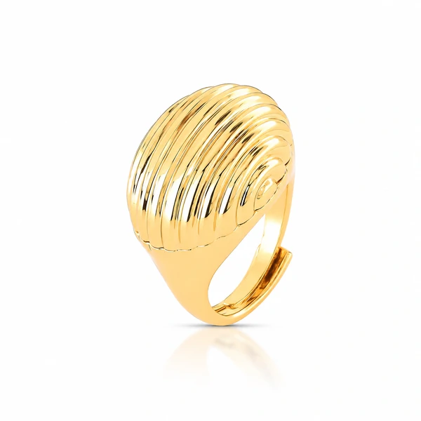 Anel Bojudo Filetafo em Dourado