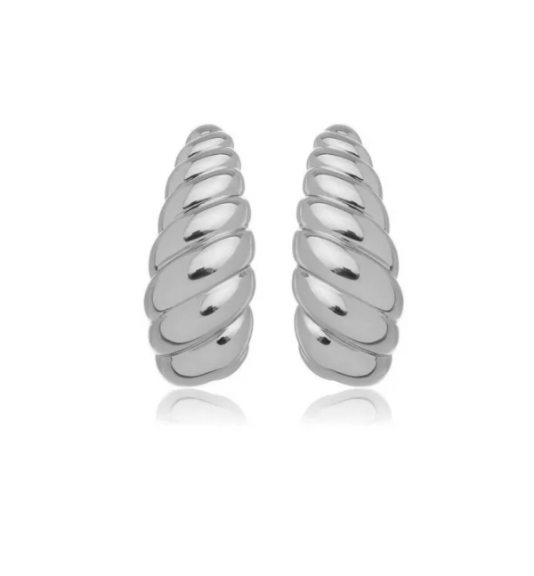 Brinco Caracol Polido em Ródio