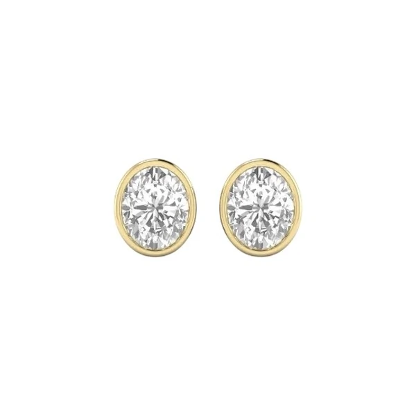 Brinco Moissanite Oval 1,5CT 6X8MM com Banho de Outo 18k em Prata 925