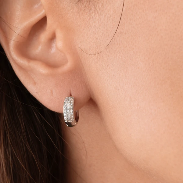 Brinco de Argola com Zircônias