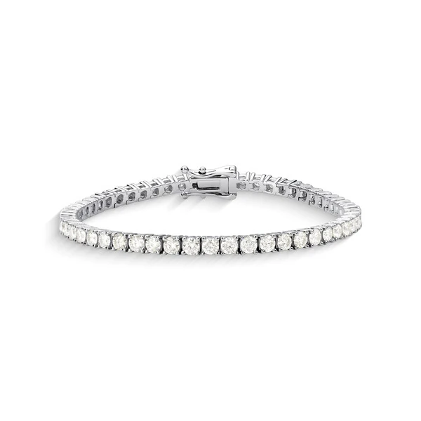 Pulseira Riviera Moissanite 3MM 0,1CT em Prata 925