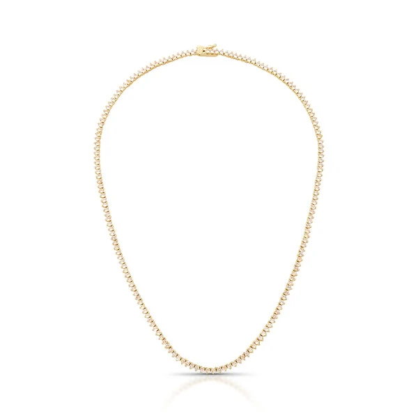 Colar Riviera Champagne 3 Pontas no Dourado