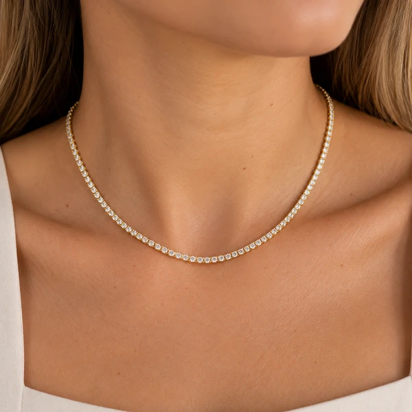 Colar Riviera 2MM em Dourado