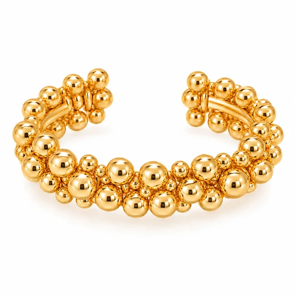 Bracelete Esferas em Dourado