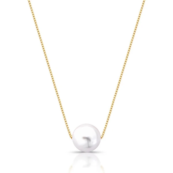Colar com 1 Pérola Shell em Dourado