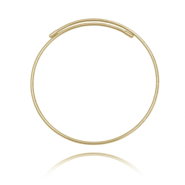 Colar Chokker Aro Roliço Slim em Dourado