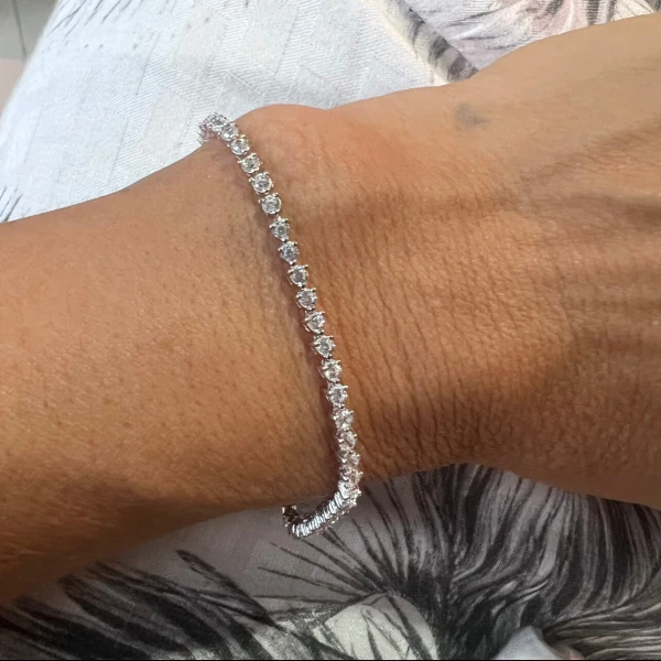 Pulseira Riviera 3 Pontas Delicada em Prata 925