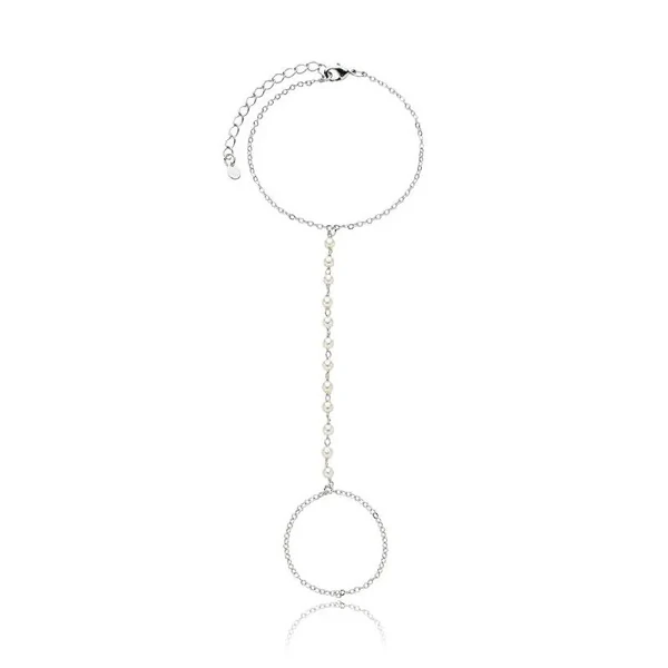 Pulseira Hand Strep De Perolinhas