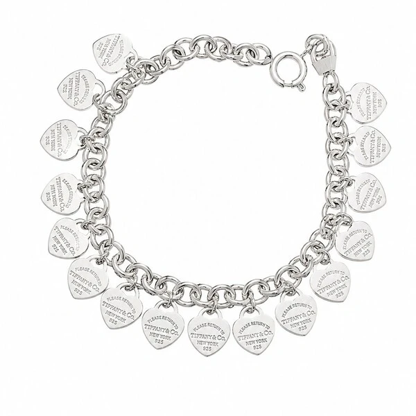 Pulseira Corações em Prata 925